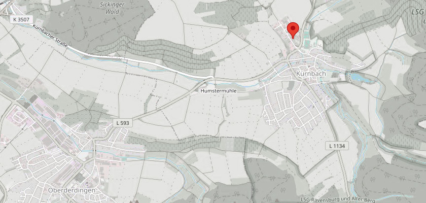 Firmensitz auf der Landkarte
